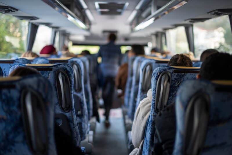 Photo inside bus from Dubai to Abu Dhabi