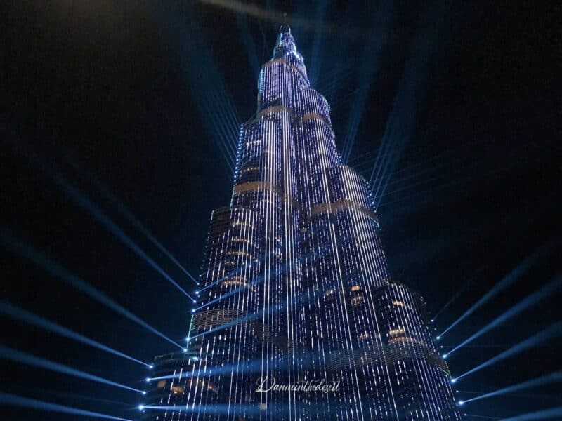 View of the Burj Khalifa from the Hashi restaurant terrace