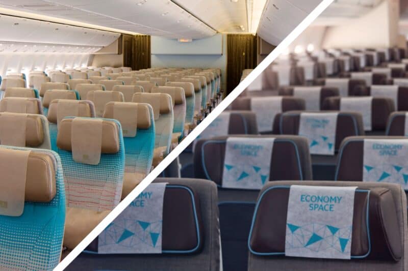 Comparison of economy seats and premium economy seats on Emirates vs Etihad