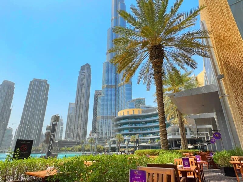 View of the Burj Khalifa from Wafi Gourmet Dubai Mall