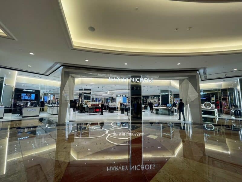 Shop front of Harvey Nichols in Mall of Emirates from the ground floor
