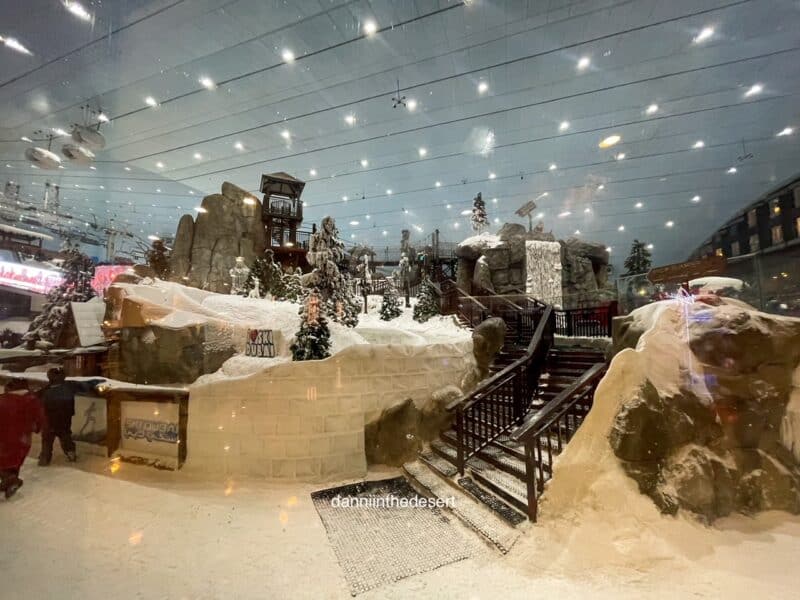 Inside the resort part of Ski Dubai in Emirates Mall